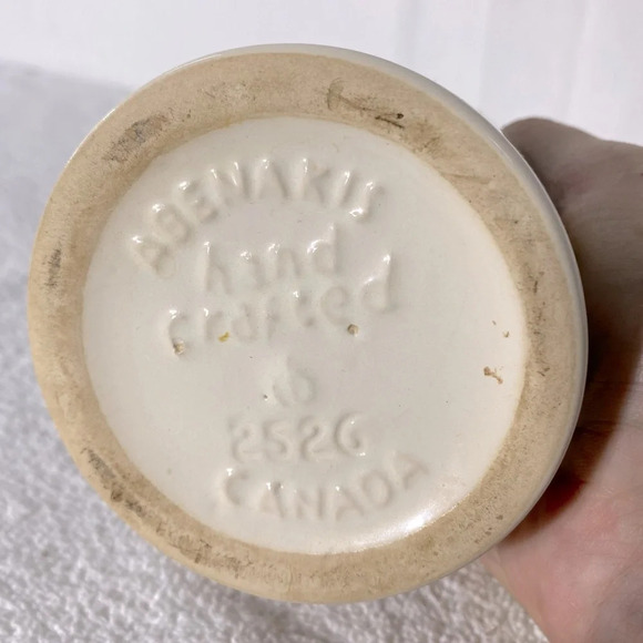 Vintage Ye Old Canadian Crockery Ceramic Abenakis Kitchen Crock Mini Canister - Picture 7 of 15